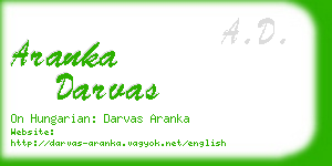 aranka darvas business card